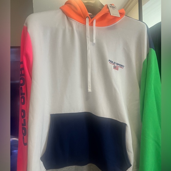 Men’s Polo Ralph Lauren colorful hoodie NWT.